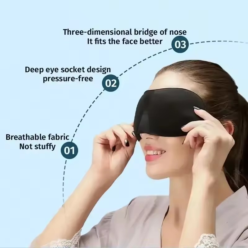 Sleep Eye Mask 3D - Sleep Mask for Side Sleeper 1Pack,Blackout
