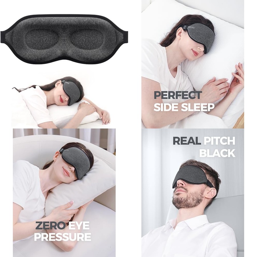 Sleep Eye Mask 3D - Luxury Sleep Mask for Back, Side