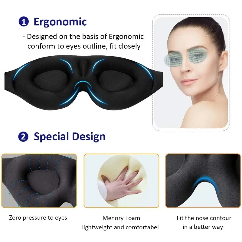 1pc 3D Contoured Sleep Mask Li - Sleep Eye Mask 3D review and price