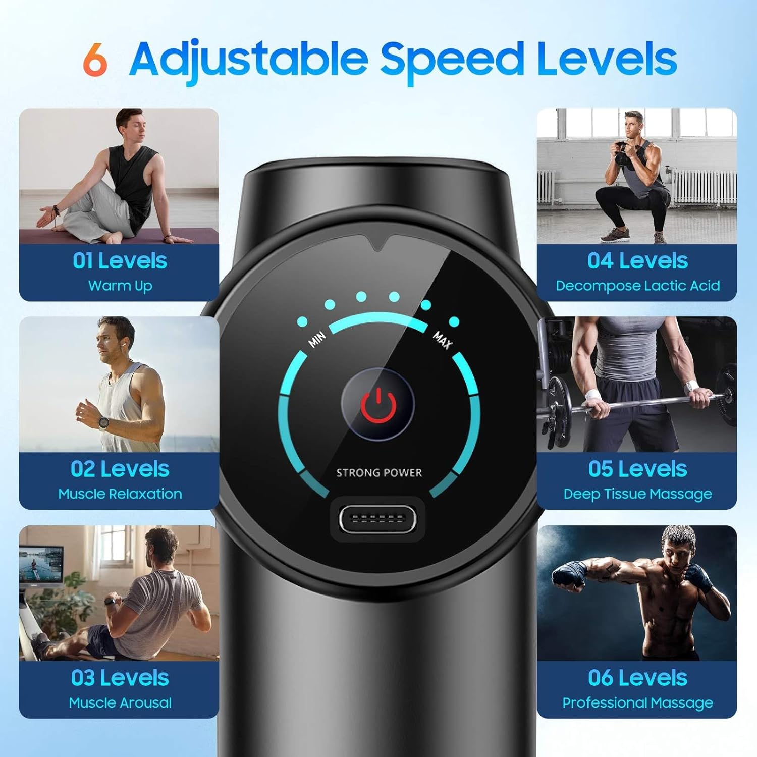 New Deep Tissue Massage Gun Po - Health Wellness And Fitness review and price