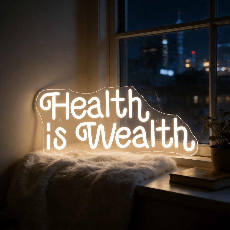 Health is Wealth Neon Sign LED - Health Wellness And Lifestyle review and price